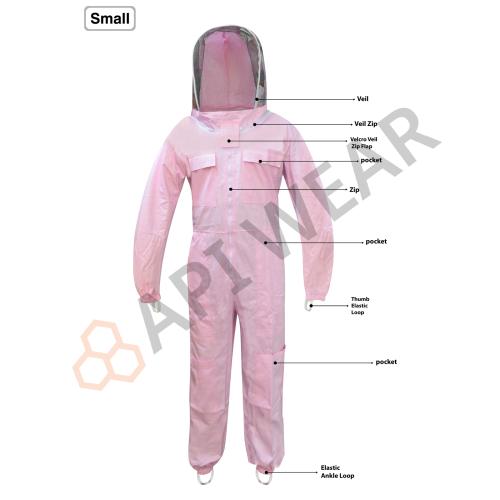 SMALL SIZE PINK COLOR KIT THREE LAYERS MESH BEEKEEPING BEE VENTILATED COOL