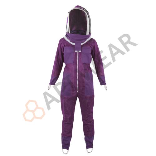 LARGE SIZE PLAIN PURPLE COLOR KIT THREE LAYERS MESH BEEKEEPING BEE VENTILATED COOL
